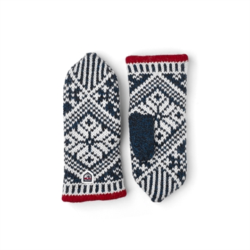Hestra Nordic Wool Mitt Blue/Offwhite